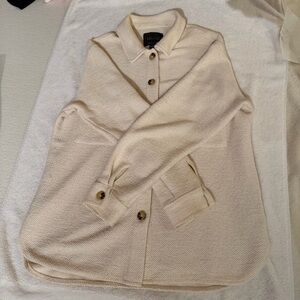 Sanctuary Cream Button-Up Shirt Jacket